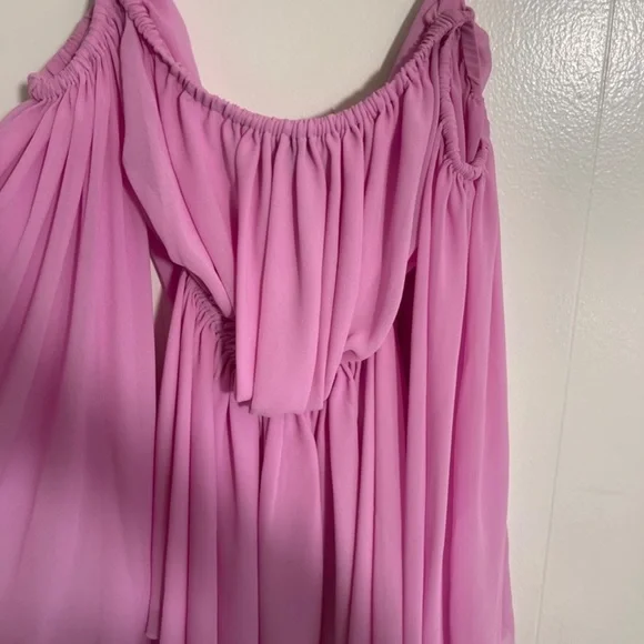 Pink Off-Shoulder Jumpsuit - Picture 6 of 8